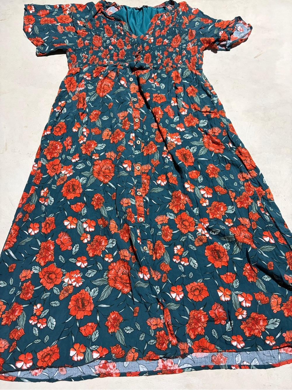Baltic born botega midi Floral Midi Dress 1XL - Picture 2 of 9